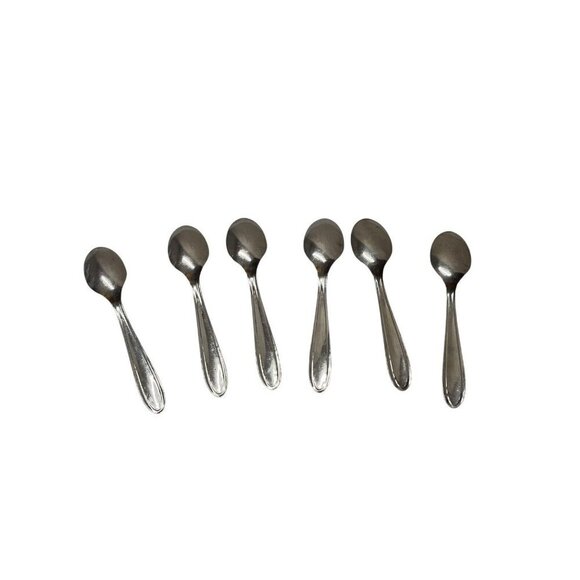 RostfreiNox Stainless Steel Small Coffee Tea Spoons Set of 6 Vtg - Picture 4 of 11